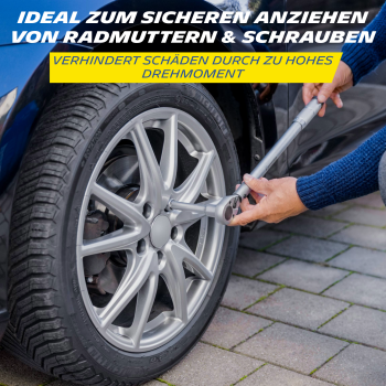MICHELIN Drehmomentschlüssel MTW 210 Inklusive Stecknüssen, Adapter und Verlängerung