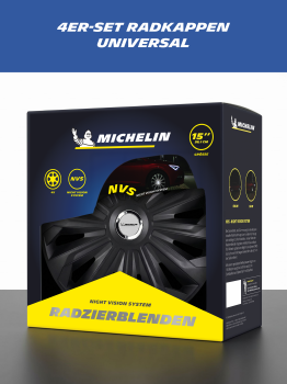 MICHELIN Radzierblenden 38,1 cm / 15 Zoll (schwarz mit Chromring) MX-FB