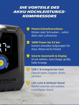 MICHELIN Air Power Max Akku Hochleistungs-Kompressor