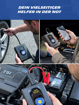 MICHELIN Air Power Max Hybrid Akku-Kompressor mit Jump Starter & Powerbank