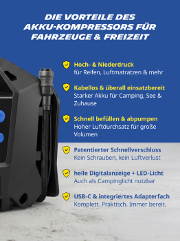 MICHELIN Air Power Pro Akku Multi Kompressor 10 Bar