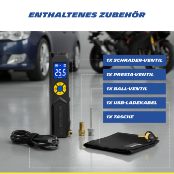 MICHELIN Air Power Mini 1 Akku-Mini-Kompressor 10 Bar