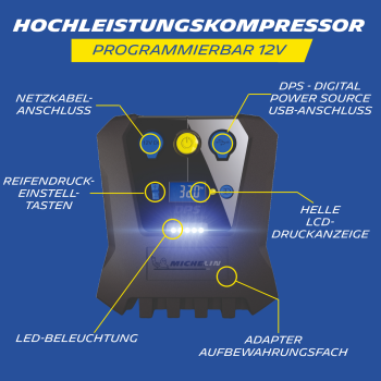 MICHELIN 12V Kompressor programmierbar