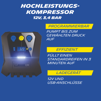 MICHELIN 12V Kompressor programmierbar